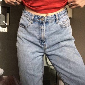 pacsun mom jeans light wash